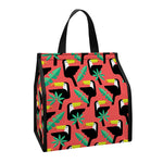 Tropical Toco Toucan Pattern Print Insulated Lunch Tote