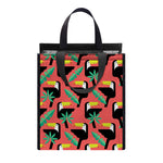 Tropical Toco Toucan Pattern Print Insulated Lunch Tote