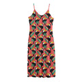 Tropical Toco Toucan Pattern Print Jersey Midi Cami Dress