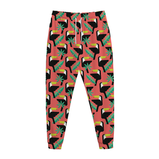 Tropical Toco Toucan Pattern Print Jogger Pants