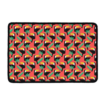 Tropical Toco Toucan Pattern Print Kitchen Mat