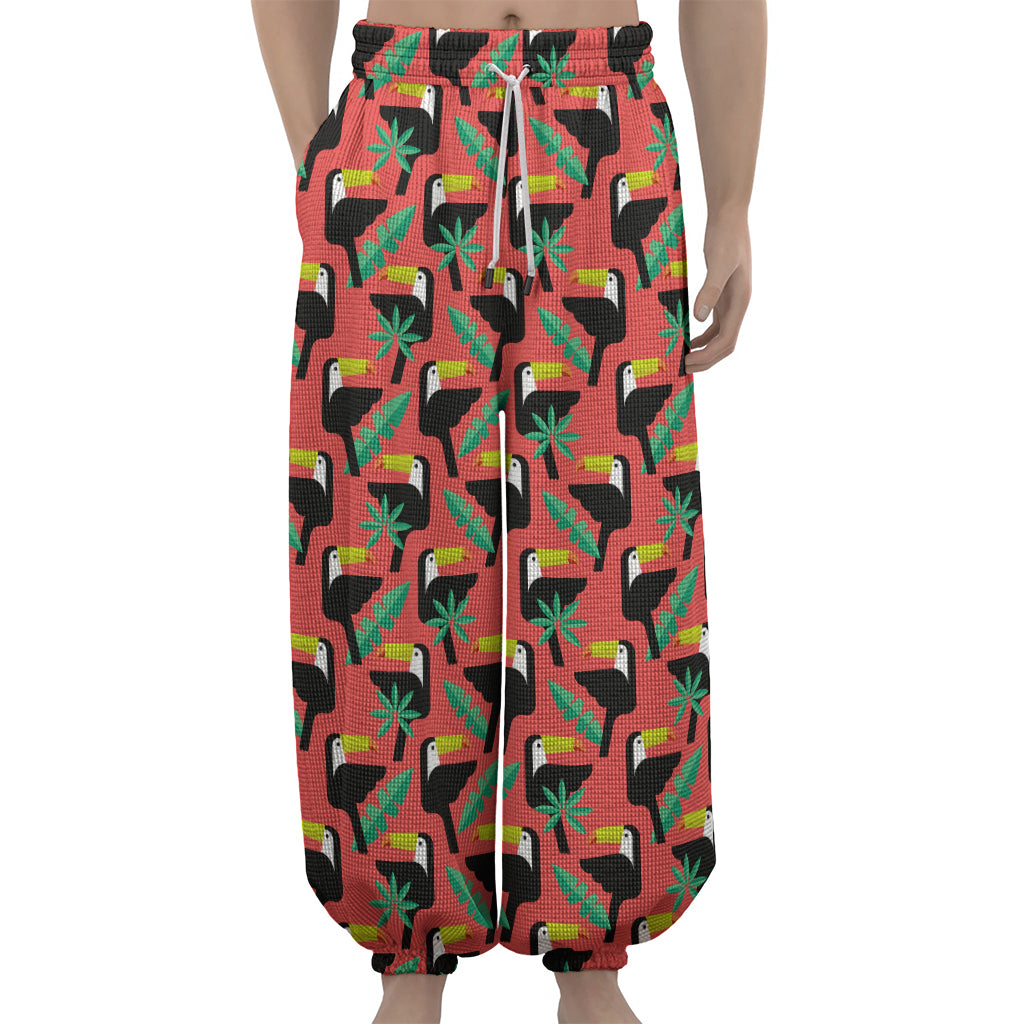 Tropical Toco Toucan Pattern Print Lantern Pants