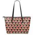 Tropical Toco Toucan Pattern Print Leather Tote Bag With Zipper