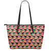 Tropical Toco Toucan Pattern Print Leather Tote Bag