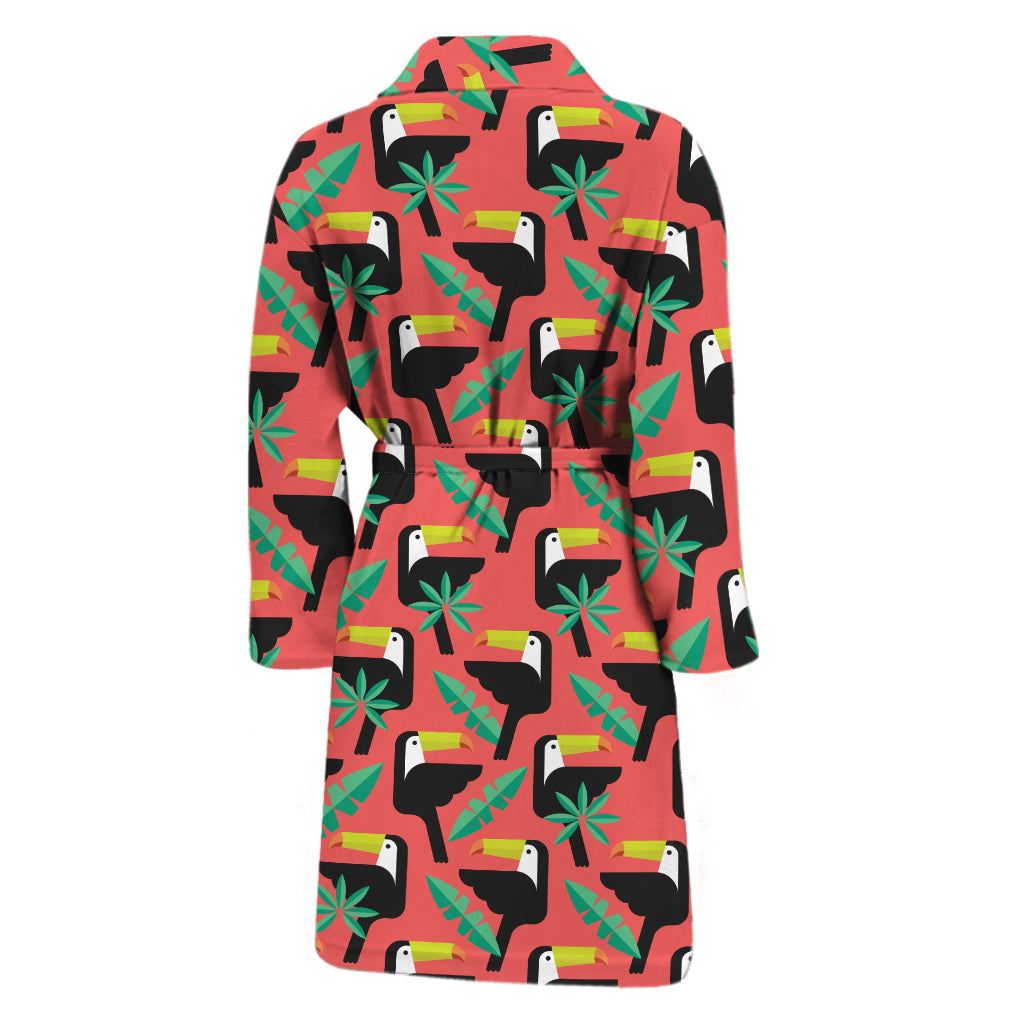 Tropical Toco Toucan Pattern Print Men's Bathrobe