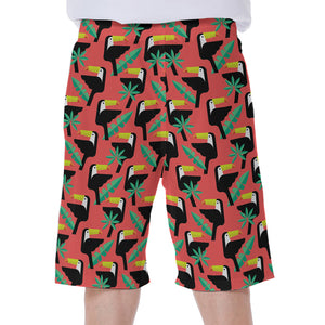 Tropical Toco Toucan Pattern Print Men's Beach Shorts