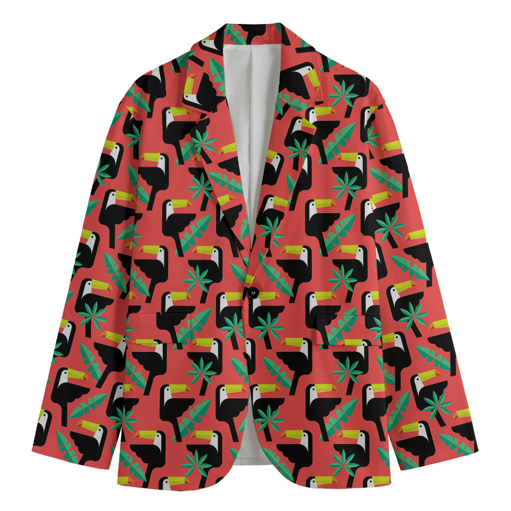 Tropical Toco Toucan Pattern Print Men's Blazer