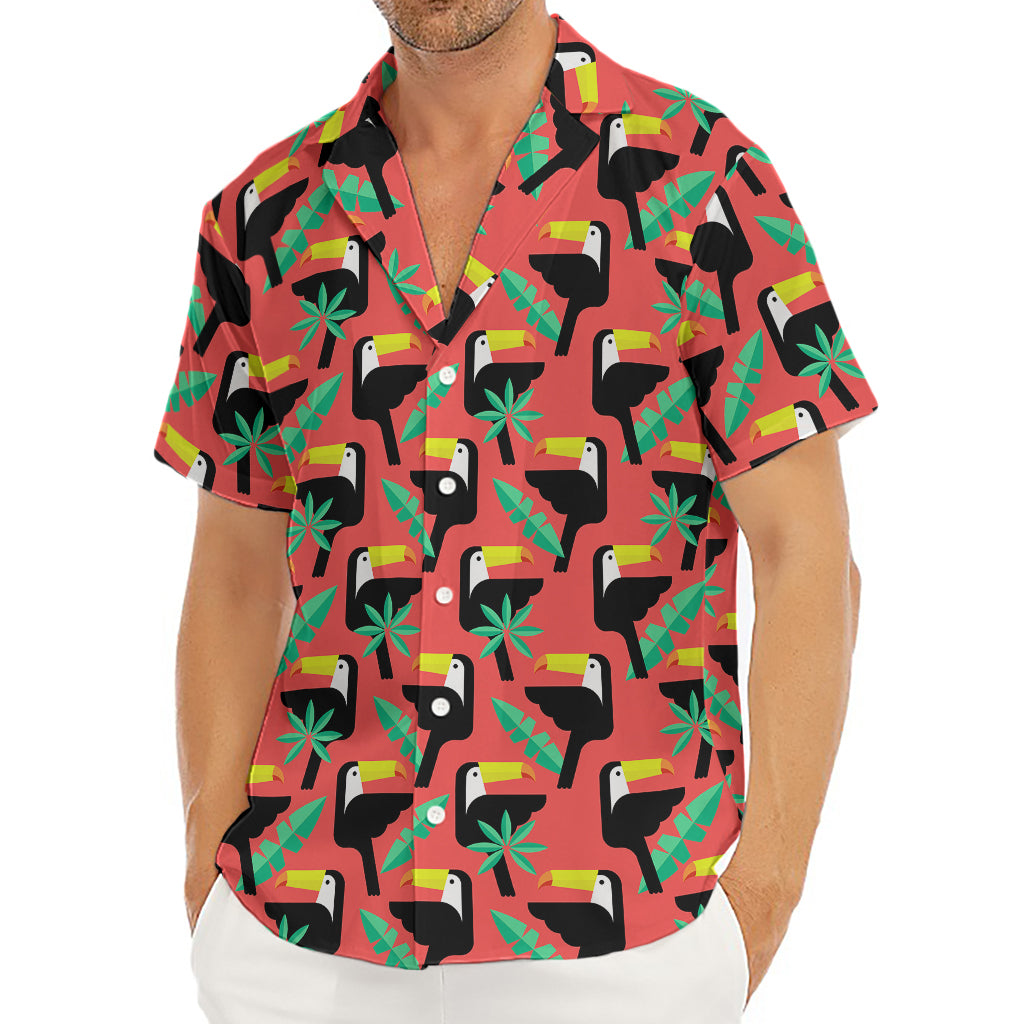 Tropical Toco Toucan Pattern Print Men's Deep V-Neck Shirt