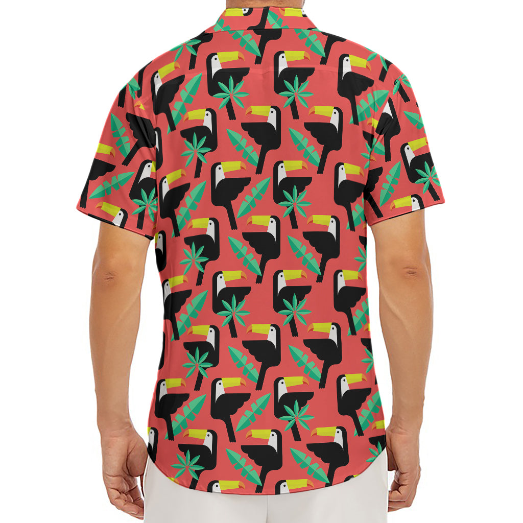 Tropical Toco Toucan Pattern Print Men's Deep V-Neck Shirt