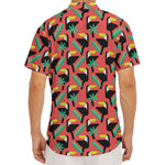 Tropical Toco Toucan Pattern Print Men's Deep V-Neck Shirt