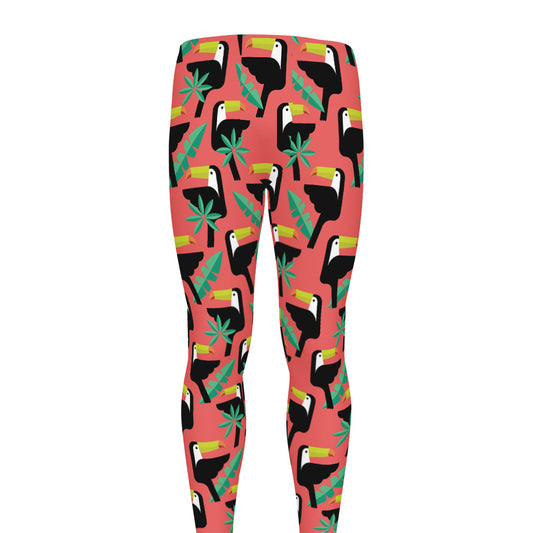 Tropical Toco Toucan Pattern Print Men's leggings