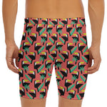Tropical Toco Toucan Pattern Print Men's Long Boxer Briefs