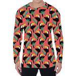 Tropical Toco Toucan Pattern Print Men's Long Sleeve T-Shirt