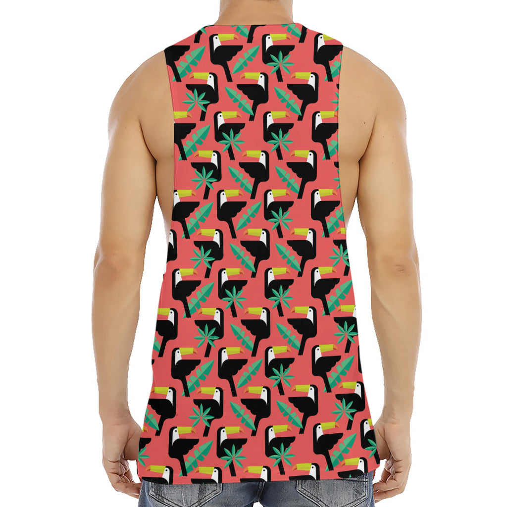 Tropical Toco Toucan Pattern Print Men's Muscle Tank Top