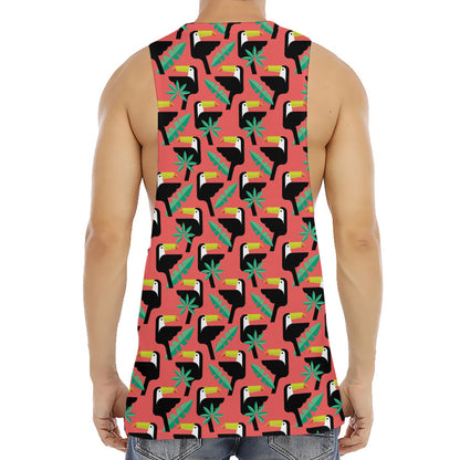 Tropical Toco Toucan Pattern Print Men's Muscle Tank Top