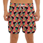 Tropical Toco Toucan Pattern Print Men's Split Running Shorts