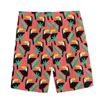 Tropical Toco Toucan Pattern Print Men's Sports Shorts