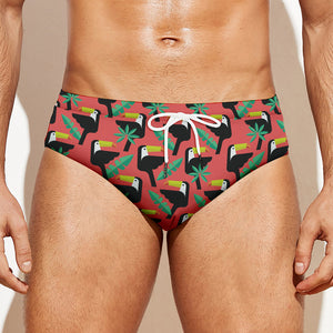 Tropical Toco Toucan Pattern Print Men's Swim Briefs