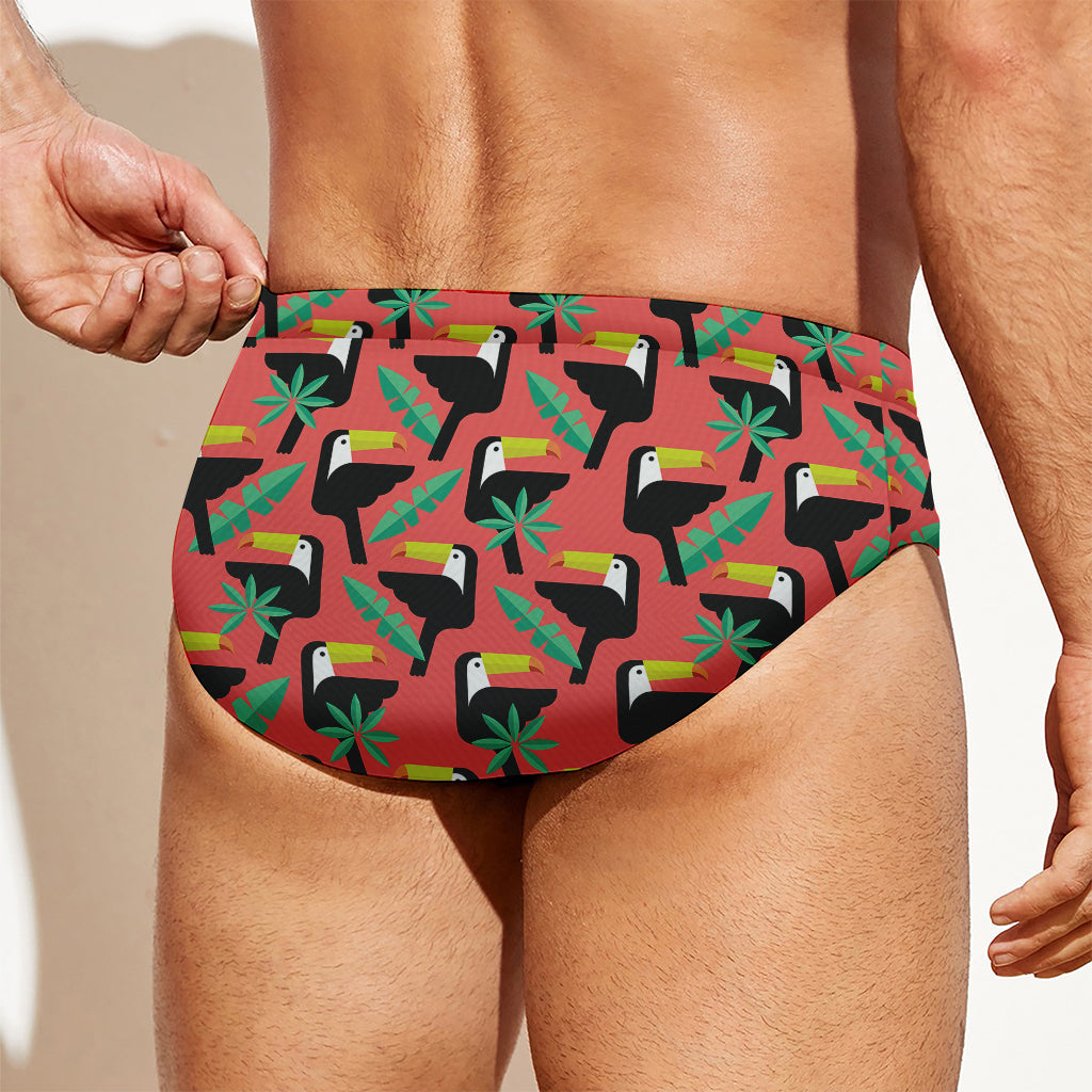 Tropical Toco Toucan Pattern Print Men's Swim Briefs