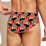 Tropical Toco Toucan Pattern Print Men's Swim Briefs