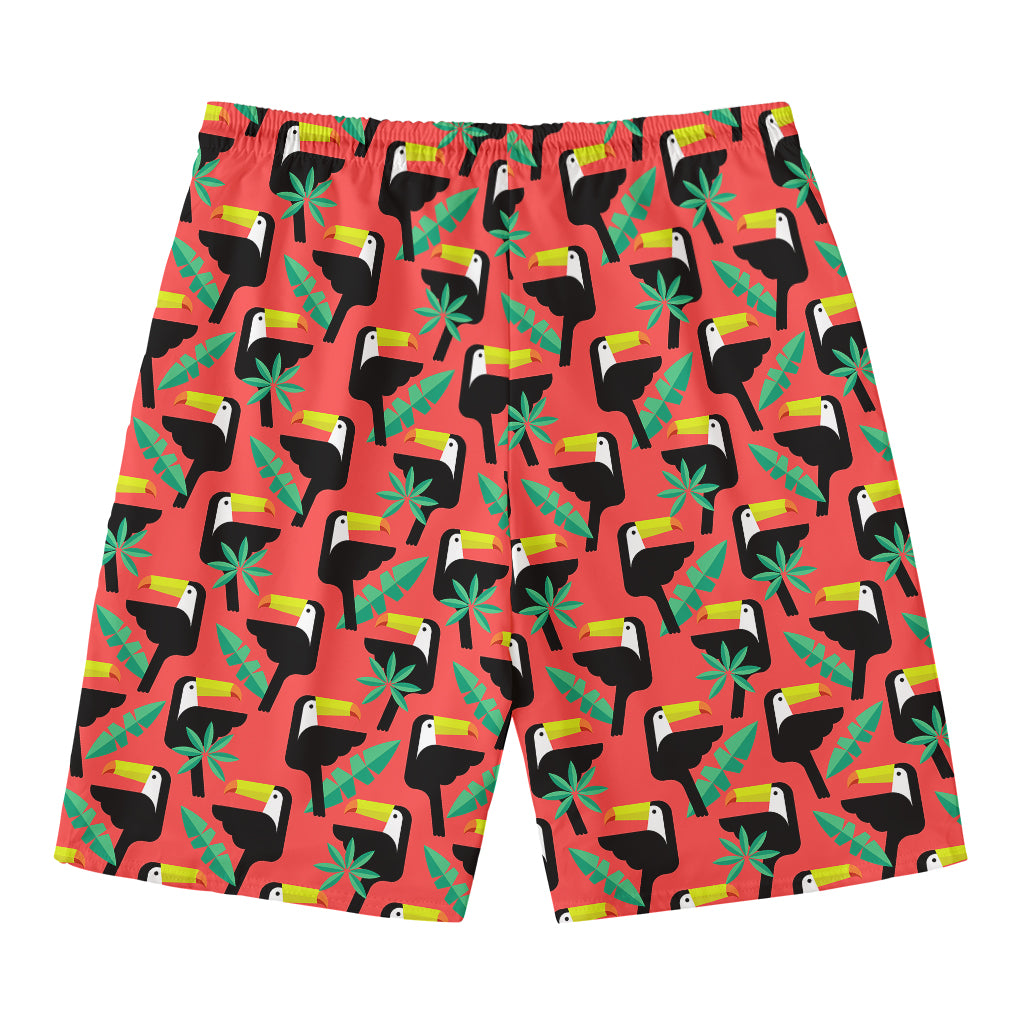 Tropical Toco Toucan Pattern Print Men's Swim Trunks