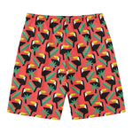 Tropical Toco Toucan Pattern Print Men's Swim Trunks