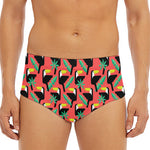 Tropical Toco Toucan Pattern Print Men's Triangle Swim Briefs