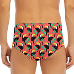 Tropical Toco Toucan Pattern Print Men's Triangle Swim Briefs