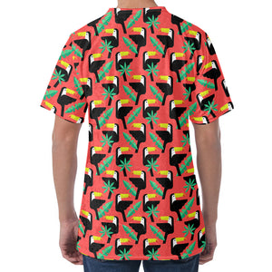 Tropical Toco Toucan Pattern Print Men's Velvet T-Shirt