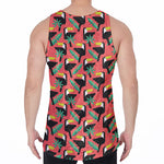 Tropical Toco Toucan Pattern Print Men's Velvet Tank Top