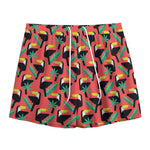 Tropical Toco Toucan Pattern Print Mesh Shorts