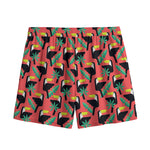 Tropical Toco Toucan Pattern Print Mesh Shorts