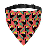 Tropical Toco Toucan Pattern Print Over The Collar Dog Bandana