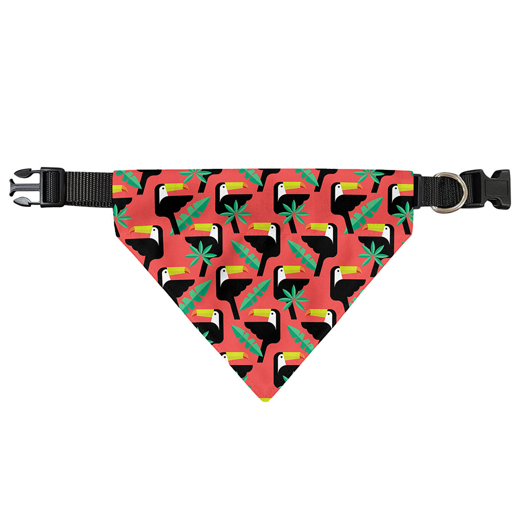 Tropical Toco Toucan Pattern Print Over The Collar Dog Bandana