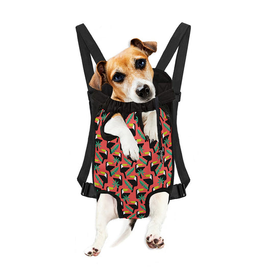 Tropical Toco Toucan Pattern Print Pet Carrier Backpack