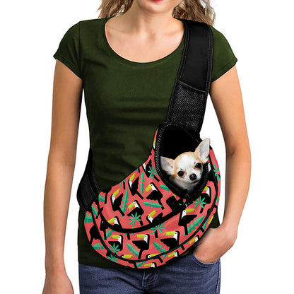 Tropical Toco Toucan Pattern Print Pet Sling Carrier