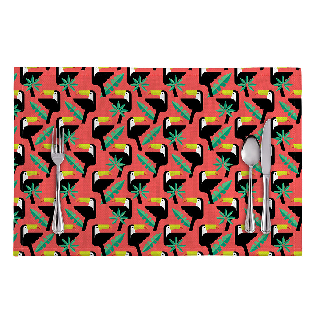 Tropical Toco Toucan Pattern Print Placemat