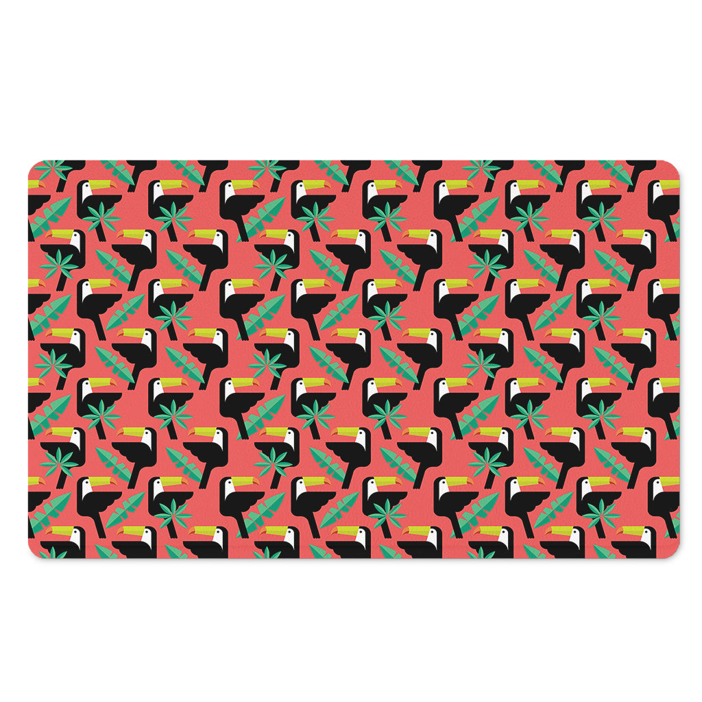 Tropical Toco Toucan Pattern Print Polyester Doormat
