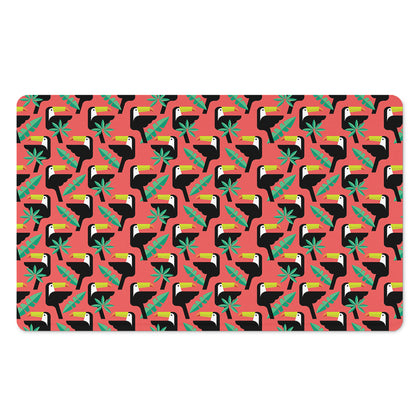 Tropical Toco Toucan Pattern Print Polyester Doormat
