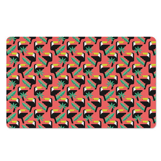 Tropical Toco Toucan Pattern Print Polyester Doormat