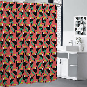 Tropical Toco Toucan Pattern Print Premium Shower Curtain