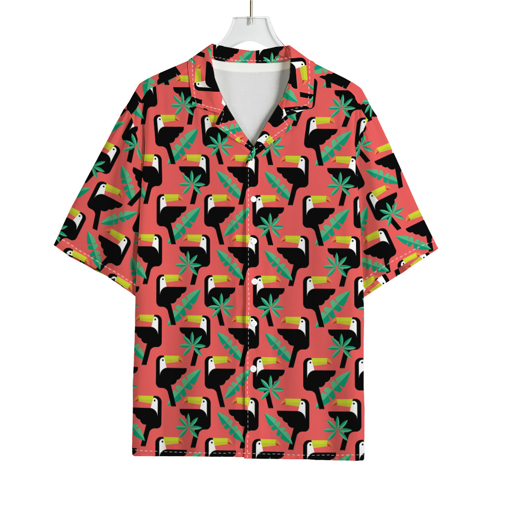 Tropical Toco Toucan Pattern Print Rayon Hawaiian Shirt