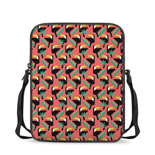 Tropical Toco Toucan Pattern Print Rectangular Crossbody Bag