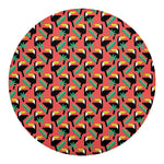 Tropical Toco Toucan Pattern Print Round Blanket