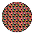 Tropical Toco Toucan Pattern Print Round Floor Mat