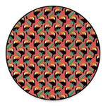 Tropical Toco Toucan Pattern Print Round Floor Mat