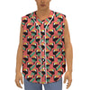 Tropical Toco Toucan Pattern Print Sleeveless Baseball Jersey