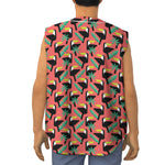 Tropical Toco Toucan Pattern Print Sleeveless Baseball Jersey