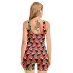 Tropical Toco Toucan Pattern Print Sleeveless One Piece Swimsuit