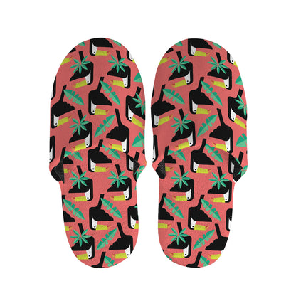 Tropical Toco Toucan Pattern Print Slippers